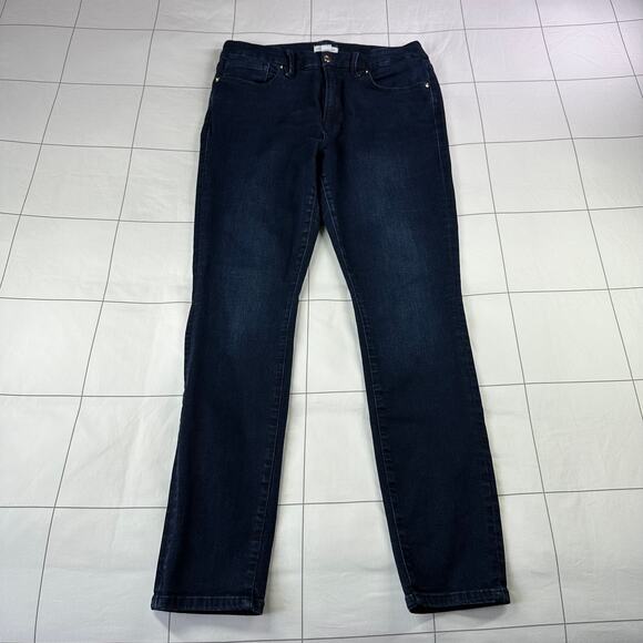 Good American Jeans Womens 32 Blue Good Legs Skinny Dark Wash Stretch Casual - Picture 1 of 10